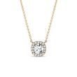 DIAMOND HALO NECKLACE IN YELLOW GOLD - DIAMOND NECKLACES - NECKLACES