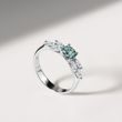 BREATHTAKING BLUE DIAMOND RING IN 14K WHITE GOLD - FANCY DIAMOND ENGAGEMENT RINGS - ENGAGEMENT RINGS