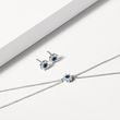OHRRINGE BLUMEN MIT SAPHIREN UND DIAMANTEN IN WEISSGOLD - OHRRINGE MIT SAPHIR - OHRRINGE
