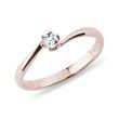 RING AUS 14KT ROSÉGOLD MIT DIAMANT - VERLOBUNGSRINGE MIT BRILLANT - VERLOBUNGSRINGE