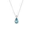 SWISS TOPAZ PENDANT IN WHITE GOLD - TOPAZ NECKLACES - NECKLACES