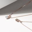 NECKLACE WITH 0.5 CT CHAMPAGNE DIAMOND IN ROSE GOLD - DIAMOND NECKLACES - 