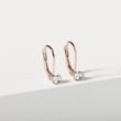 OHRRINGE AUS ROSÉGOLD MIT DIAMANT IM BRILLANTSCHLIFF - OHRRINGE DIAMANT - OHRRINGE