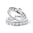 LUXURY ENGAGEMENT SET IN 14K WHITE GOLD - ENGAGEMENT AND BRIDAL RING SETS - ENGAGEMENT RINGS