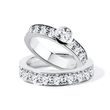 LUXURY ENGAGEMENT SET IN 14K WHITE GOLD - ENGAGEMENT AND WEDDING MATCHING SETS - ENGAGEMENT RINGS