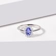 KATE RING IN WHITE GOLD WITH TANZANITE AND DIAMONDS - TANZANITE RINGS - 