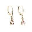 MORGANITE DROP EARRINGS IN YELLOW GOLD - MORGANITE EARRINGS - EARRINGS