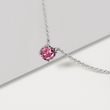 HALSKETTE MIT ROSA TURMALIN IN WEISSGOLD - KETTEN MIT TURMALIN - KETTEN