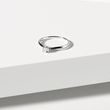 BAGUE EN OR BLANC AVEC BRILLANT - TAILLE BRILLANT - BAGUES DE FIANÇAILLES