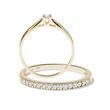 DIAMOND ENGAGEMENT RING SET IN YELLOW GOLD - ENGAGEMENT AND BRIDAL RING SETS - ENGAGEMENT RINGS