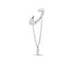 EAR CUFF MIT KETTE UND DIAMANT IN WEISSGOLD - EAR CUFFS - OHRRINGE