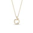 APPLE NECKLACE IN 14K YELLOW GOLD - DIAMOND NECKLACES - NECKLACES