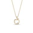APPLE NECKLACE IN 14K YELLOW GOLD - DIAMOND NECKLACES - NECKLACES
