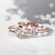 BAGUE DE FIANÇAILLES EN OR ROSE AVEC DIAMANT 0,5CT - TAILLE BRILLANT - BAGUES DE FIANÇAILLES