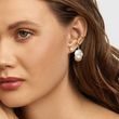 BAGUE D’OREILLE EN OR ET PERLE BAROQUE - BOUCLES D'OREILLES EN PERLES - PERLES