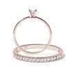 WEDDING RING SET IN ROSE GOLD - SET: VERLOBUNGS- UND TRAURING - VERLOBUNGSRINGE