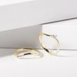 JEU DE BAGUES DE FIANÇAILLES ET DE MARIAGE EN OR JAUNE AVEC DIAMANTS - BAGUE DE FIANÇAILLES ET ALLIANCE ASSORTIES - BAGUES DE FIANÇAILLES