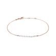PEARL CHAIN BRACELET IN 14K ROSE GOLD - PEARL BRACELETS - PEARL JEWELRY