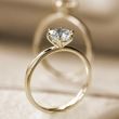 VERLOBUNGSRING AUS GELBGOLD MIT 1 CT DIAMOND - VERLOBUNGSRINGE MIT BRILLANT - VERLOBUNGSRINGE