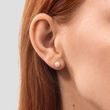 FRESHWATER PEARL STUD EARRINGS IN ROSE GOLD - PEARL EARRINGS - 