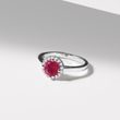 RUBY AND DIAMOND GOLD RING - RUBY ENGAGEMENT RINGS - ENGAGEMENT RINGS