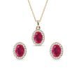 GOLD RUBY AND DIAMOND JEWELRY SET - GEMSTONE SETS - FINE JEWELRY