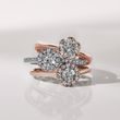 14K ROSE GOLD FLOWER RING WITH 1 CT DIAMOND - RINGS WITH LAB-GROWN DIAMONDS - ENGAGEMENT RINGS