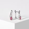 BOUCLES D'OREILLES EN OR BLANC AVEC TOURMALINES ET DIAMANTS - BOUCLES D'OREILLES EN TOURMALINE - BOUCLES D'OREILLES