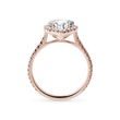 14K ROSE GOLD DIAMOND HEART RING - DIAMOND ENGAGEMENT RINGS - ENGAGEMENT RINGS