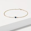 BLUE SAPPHIRE BRACELET IN YELLOW GOLD - GEMSTONE BRACELETS - BRACELETS