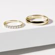 HIS AND HERS DIAMOND WEDDING BAND SET IN YELLOW GOLD - YELLOW GOLD WEDDING SETS - WEDDING RINGS