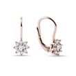 OHRRINGE AUS ROSÉGOLD MIT DIAMANTBLUMEN - OHRRINGE DIAMANT - OHRRINGE