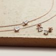 MOISSANIT OHRRING UND HALSKETTE SET AUS ROSÉGOLD - SCHMUCK-SETS - SCHMUCK