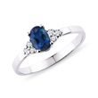 SAPPHIRE RING IN WHITE GOLD - SAPPHIRE RINGS - RINGS