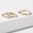 YELLOW GOLD AND DIAMOND WEDDING RING SET - YELLOW GOLD WEDDING SETS - WEDDING RINGS