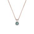 BLUE DIAMOND NECKLACE IN ROSE GOLD - DIAMOND NECKLACES - NECKLACES