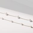 GOLDKETTENARMBAND MIT 5 WEISSEN PERLEN - PERLEN ARMBÄNDER - PERLEN