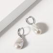 BOUCLES D'OREILLES EN OR BLANC, PERLES BAROQUES, DIAMANTS - BOUCLES D'OREILLES EN PERLES - PERLES