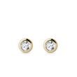 3MM BEZEL DIAMOND STUDS IN YELLOW GOLD - DIAMOND STUD EARRINGS - EARRINGS