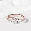 ROSE GOLD ENGAGEMENT AND WEDDING RING SET - ENGAGEMENT AND WEDDING MATCHING SETS - ENGAGEMENT RINGS