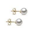 GOLD EARRINGS WITH AKOYA PEARLS - PEARL EARRINGS - PEARL JEWELRY