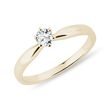 BAGUE DE FIANÇAILLES MINIMALISTE EN OR JAUNE AVEC BRILLANT - TAILLE BRILLANT - BAGUES DE FIANÇAILLES