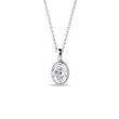 HALSKETTE MIT 0,69 CT OVALEM LABORDIAMANT IN WEISSGOLD - KETTEN MIT DIAMANTEN - KETTEN