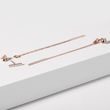 DIAMOND CHAIN BAR EARRINGS IN ROSE GOLD - DIAMOND EARRINGS - EARRINGS