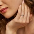 WHITE GOLD ENGAGEMENT RING WITH DIAMOND - BRILLIANT CUT DIAMOND ENGAGEMENT RINGS - ENGAGEMENT RINGS