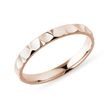 WOMEN'S RING WITH CUT FACETS IN ROSE GOLD - ROSE GOLD RINGS - RINGS