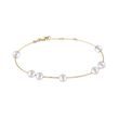 GOLD PEARL CHAIN BRACELET - PEARL BRACELETS - PEARL JEWELRY