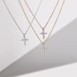 YELLOW GOLD BRILLIANT CROSS - DIAMOND NECKLACES - NECKLACES