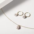 GOLD HOOPS WITH FRESHWATER PEARLS - PEARL EARRINGS - PEARL JEWELRY