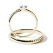 ENGAGEMENT SET WITH BRILLIANTS IN YELLOW GOLD - ENGAGEMENT AND WEDDING MATCHING SETS - ENGAGEMENT RINGS